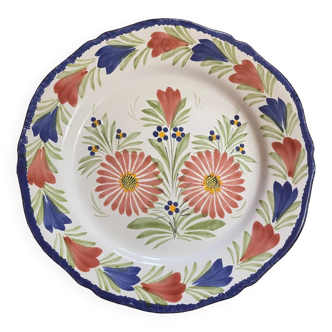 Assiette en faïence Henriot Quimper HB