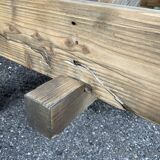 Large country farm table 240 cm in raw natural wood brewery fir