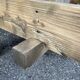 Large country farm table 240 cm in raw natural wood brewery fir