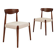 Set of two dining chairs in Scandinavian design.