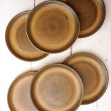 Lot de 6 assiettes à dessert Longchamp en grès
