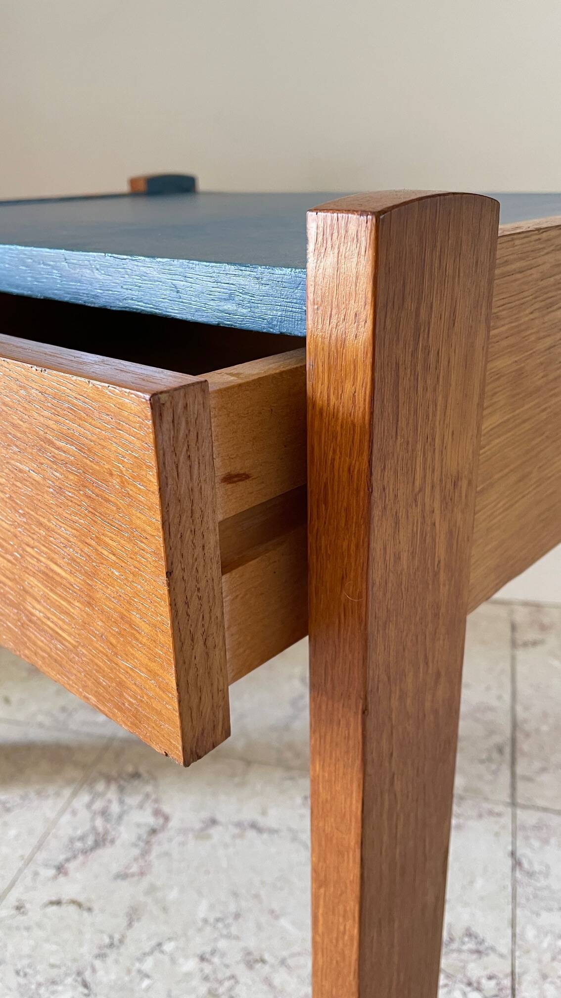 Vintage Scandinavian Cube Bedside Table