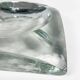 Ashtray in thick pleated glass