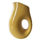 Vintage yellow sculptural pitcher 70s design