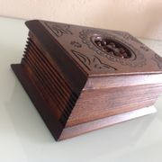 Old patented open-wood cigarette box 30-40 years