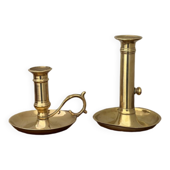 2 brass candle holders