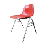 Chaise DSS orange par Charles et Ray Eames pour Herman Miller années 60