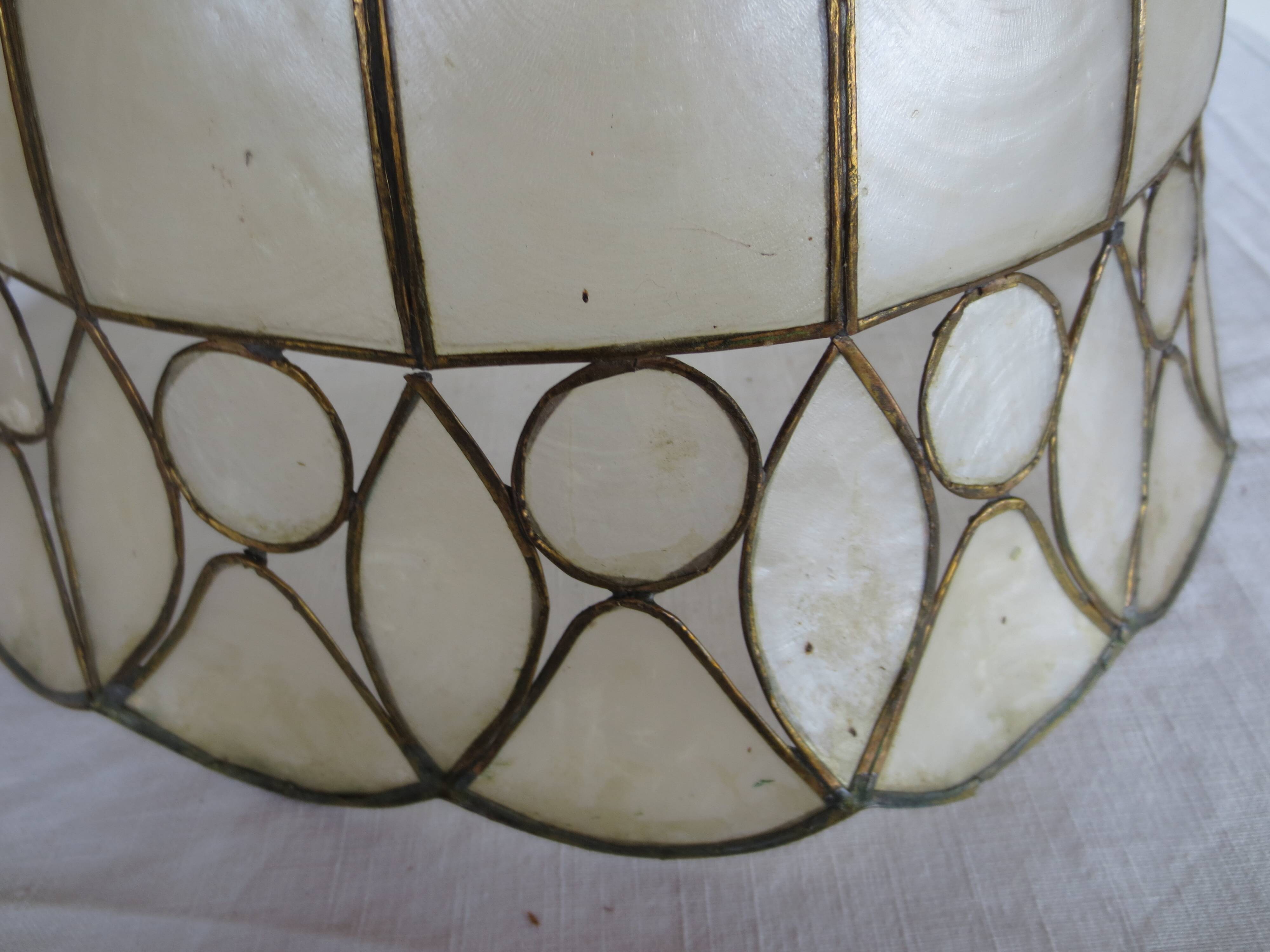 suspension lampshade pearlescent patterns