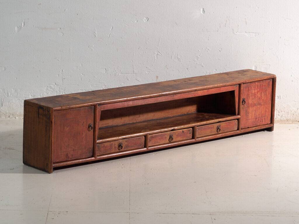 Antique low elm wood furniture – China, around 1900