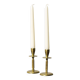 2x Mid century brass candle sticks, Kara Denmark