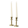 2x Mid century brass candle sticks, Kara Denmark