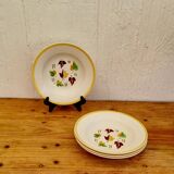 Set of 4 Digoin Sarreguemines Sirocco model soup plates
