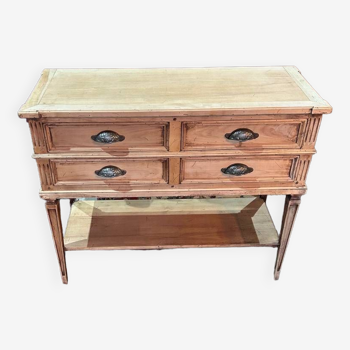 Louis XVI style console in pickled cherry