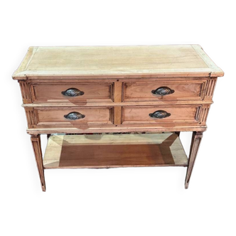 Louis XVI style console in pickled cherry