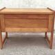 Desk and chair in brutalist style, sled legs, 1970s.