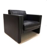 Fauteuil en cuir Knoll Studio Line par Jürgen Lange, 1970