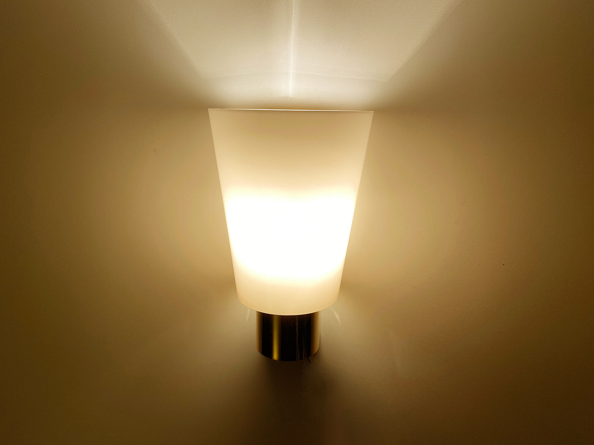 Pair of vintage Limburg wall lights, glass, 70s