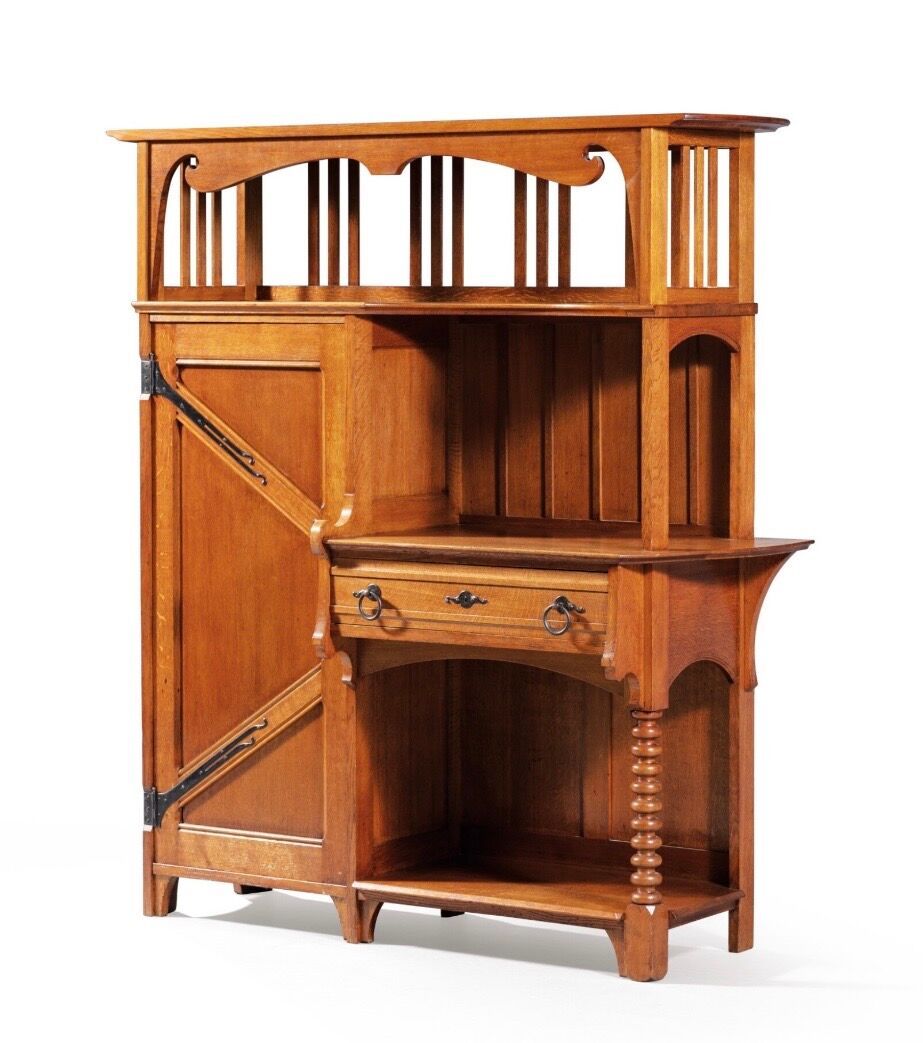Gustave serrurier-bovy  buffet - vaisselier chambre d'artisan  circa 1