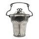 Art Nouveau tea caddy, silver-plated pewter, Orivit, Germany, early 20th century