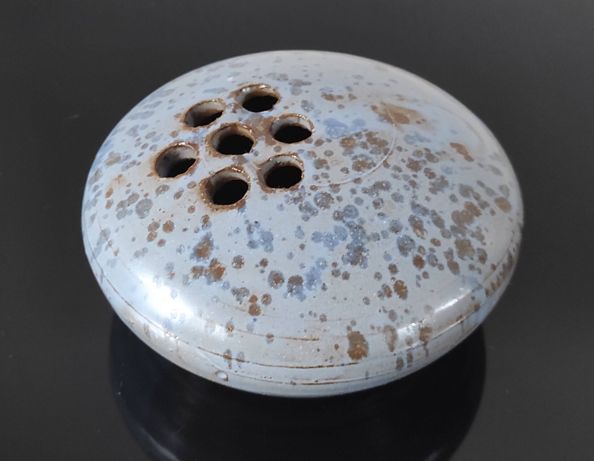 Vintage stoneware glazed pebble vase