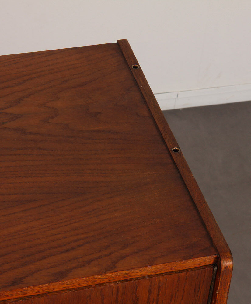 Vintage dark oak chest of drawers by Jiri Jiroutek, model U-450, 1960
