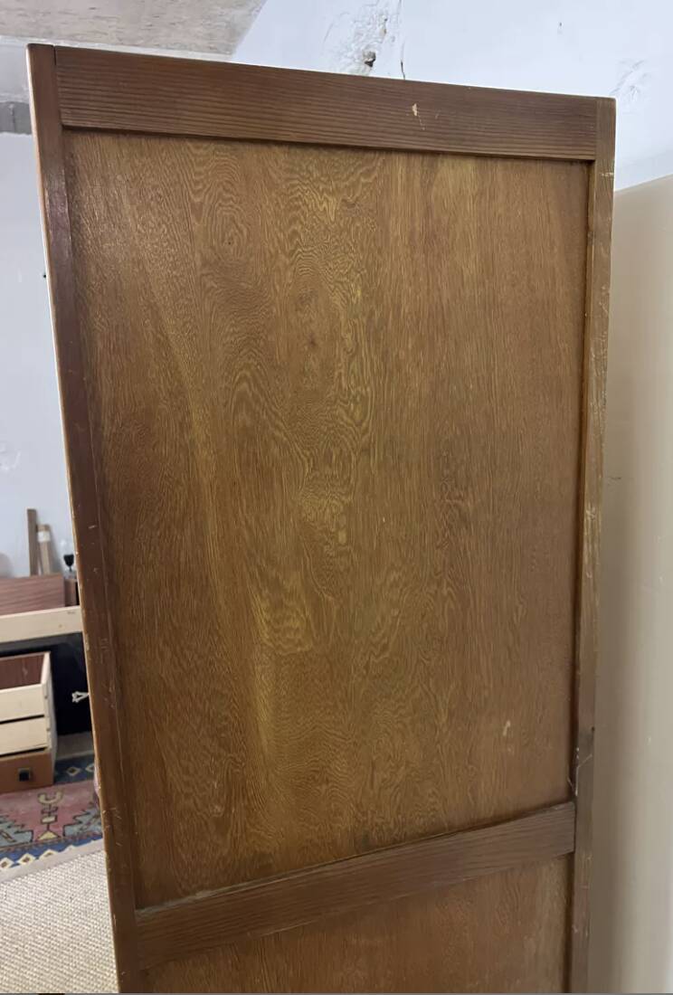 Vintage wooden Parisian wardrobe