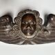 Ancient fronton cherub angel in carved wood 18th-19th century