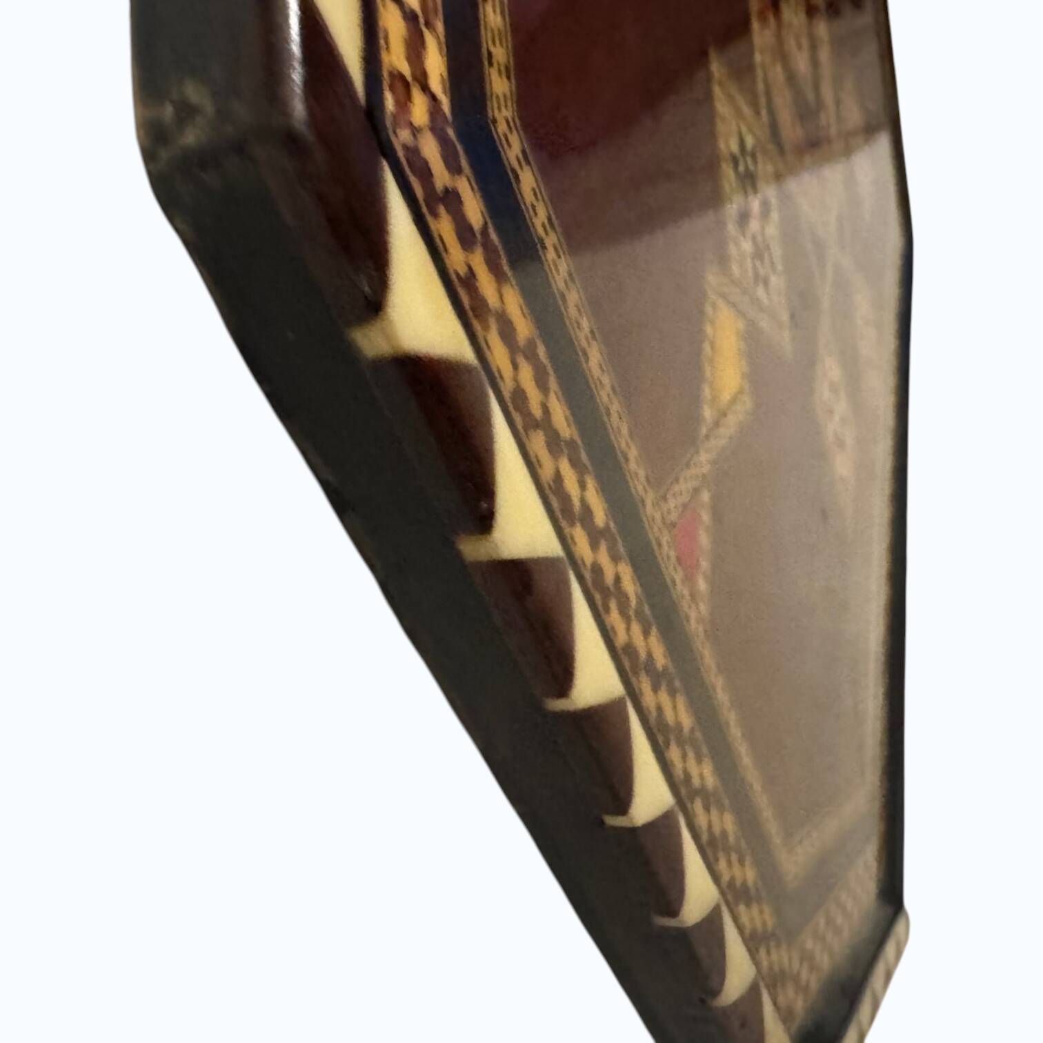 Vintage Hardwood Serving Tray with Copper Inlay – Dutch Mid-Century Tray