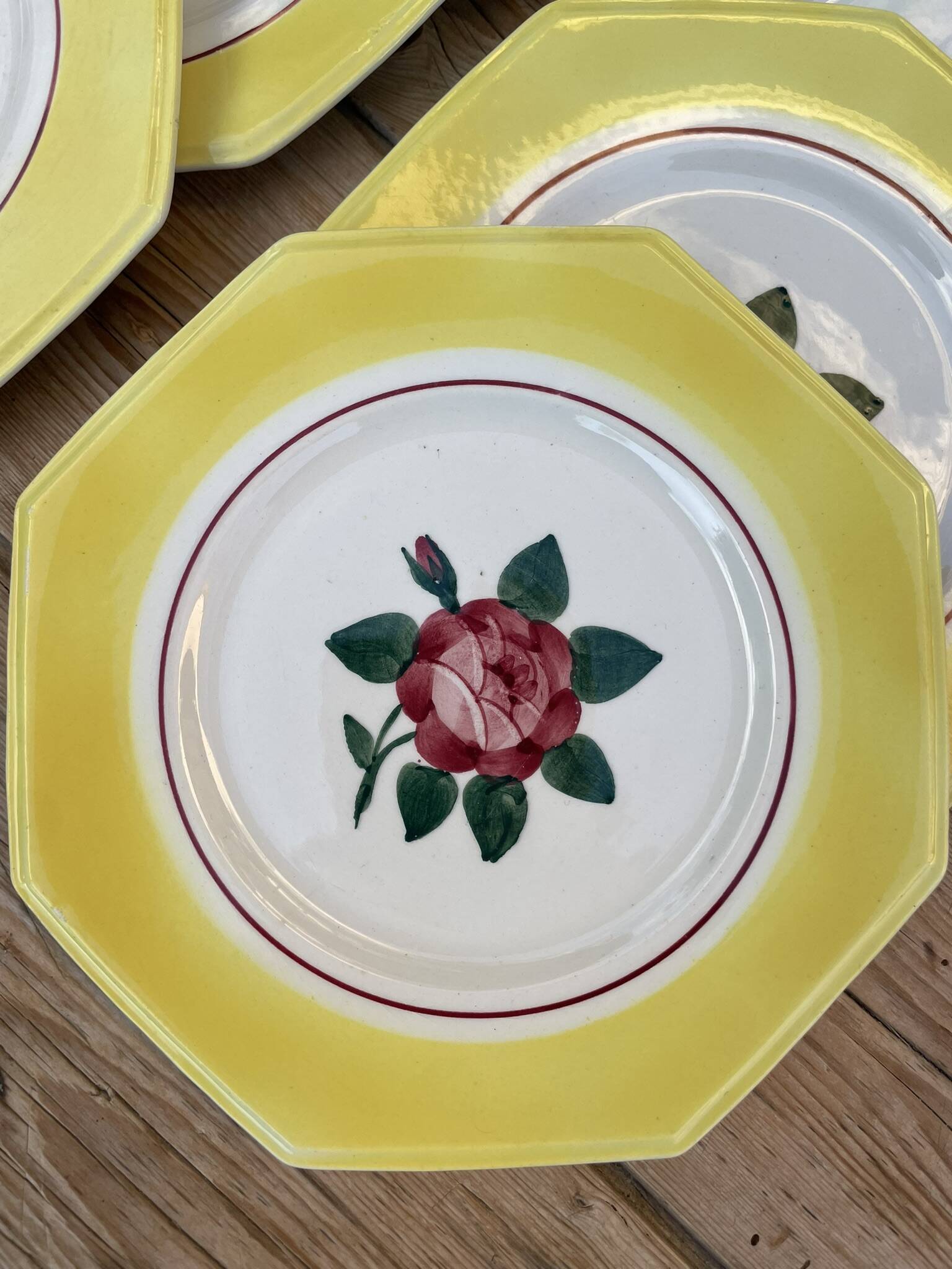 10 “Rivoli” dessert plates in Longwy earthenware