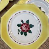 10 “Rivoli” dessert plates in Longwy earthenware