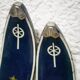 Pair of old wooden skis for children