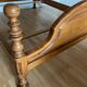 Double bed in turned wood