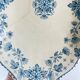 Plate model "Estrées", by U&C Sarreguemines, blue, 1900