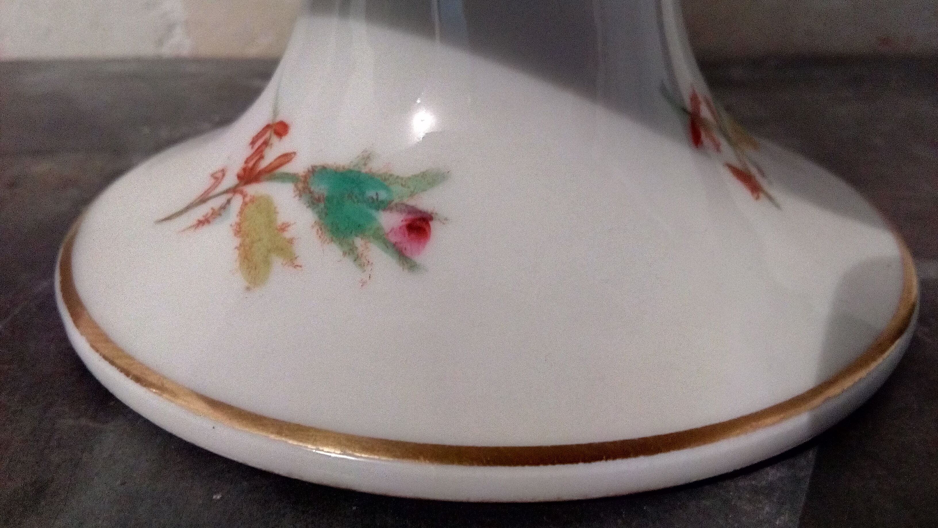 White porcelain &  flowers compotier