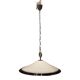 Italian Black and White Light Pendant in Murano Glass