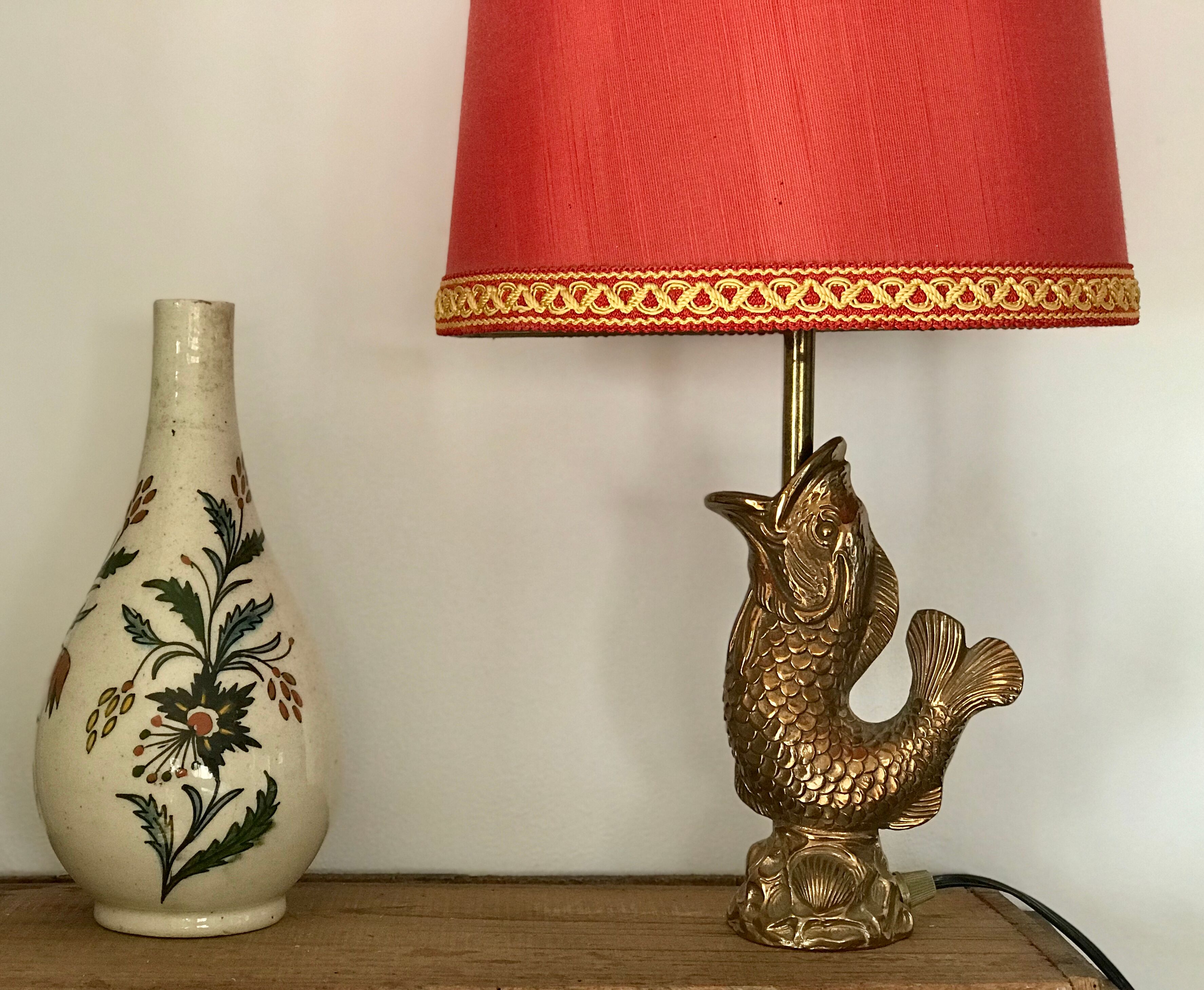 Fish bronze lamp
