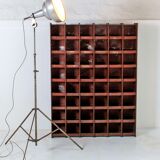 1920s industrial pigeon hole storage