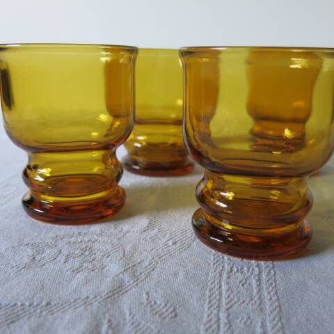 4 verres ambré Pernod