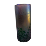Iridescent glass vase
