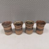 4 vases par Tue Poulsen, Danemark années 1960-1970
