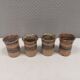 Four small vases, By famous Tue Poulsen Denmark 1960-70s.