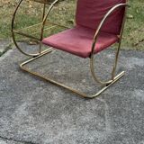 Vintage brass bench, 1960s