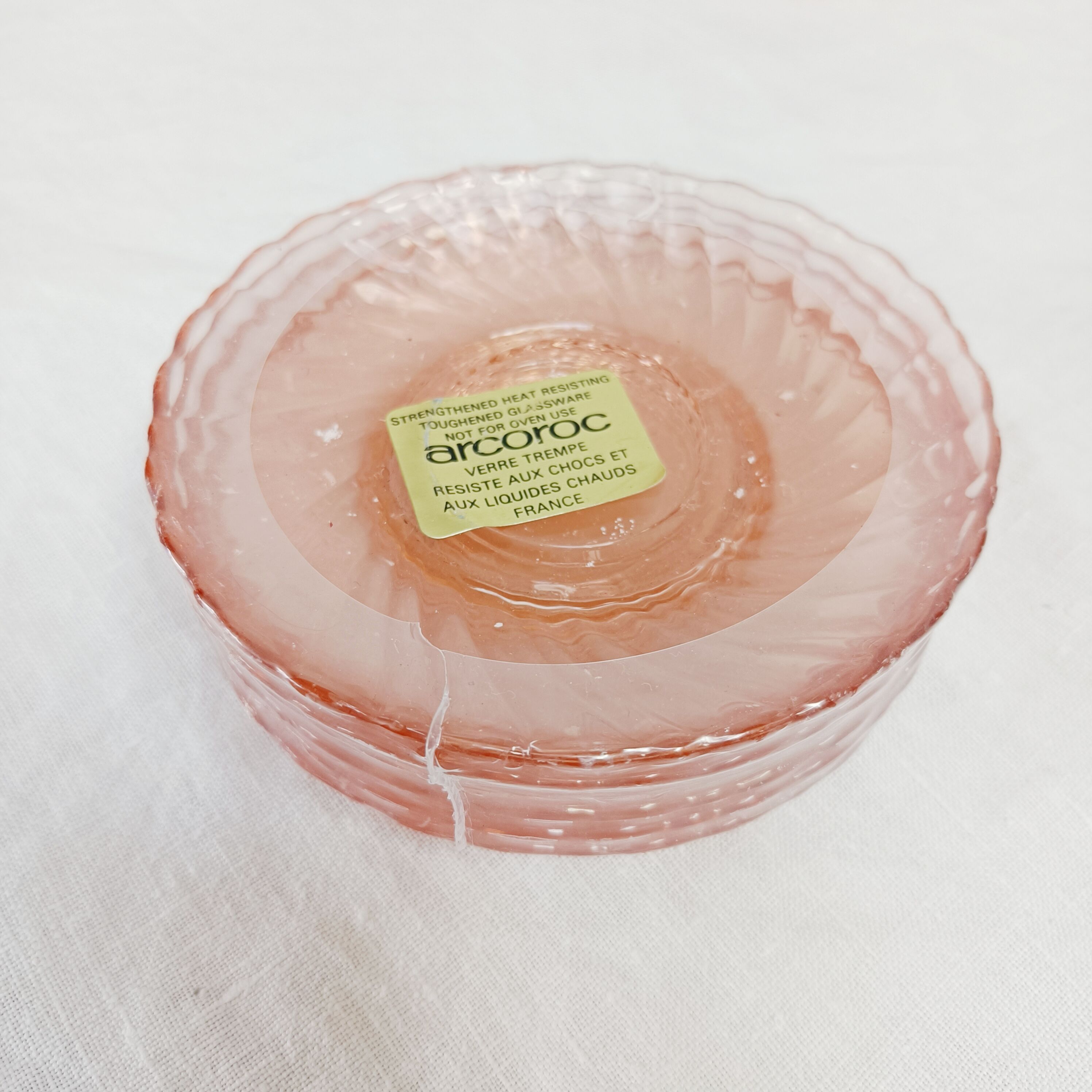 Set of 6 coffee cups and saucers Arcoroc Rosaline