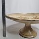Plat de présentation sur piédouche en céramique émaillée, Vallauris, 34 cm