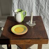 90s white and green ceramic carafe H17 D11