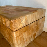 Banc pouf coffre en cuir patchwork  De Sède