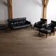 Percival Lafer MP-81 three seater sofa in black leather, Brazil 1970s