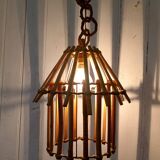 Vintage rattan pendant light