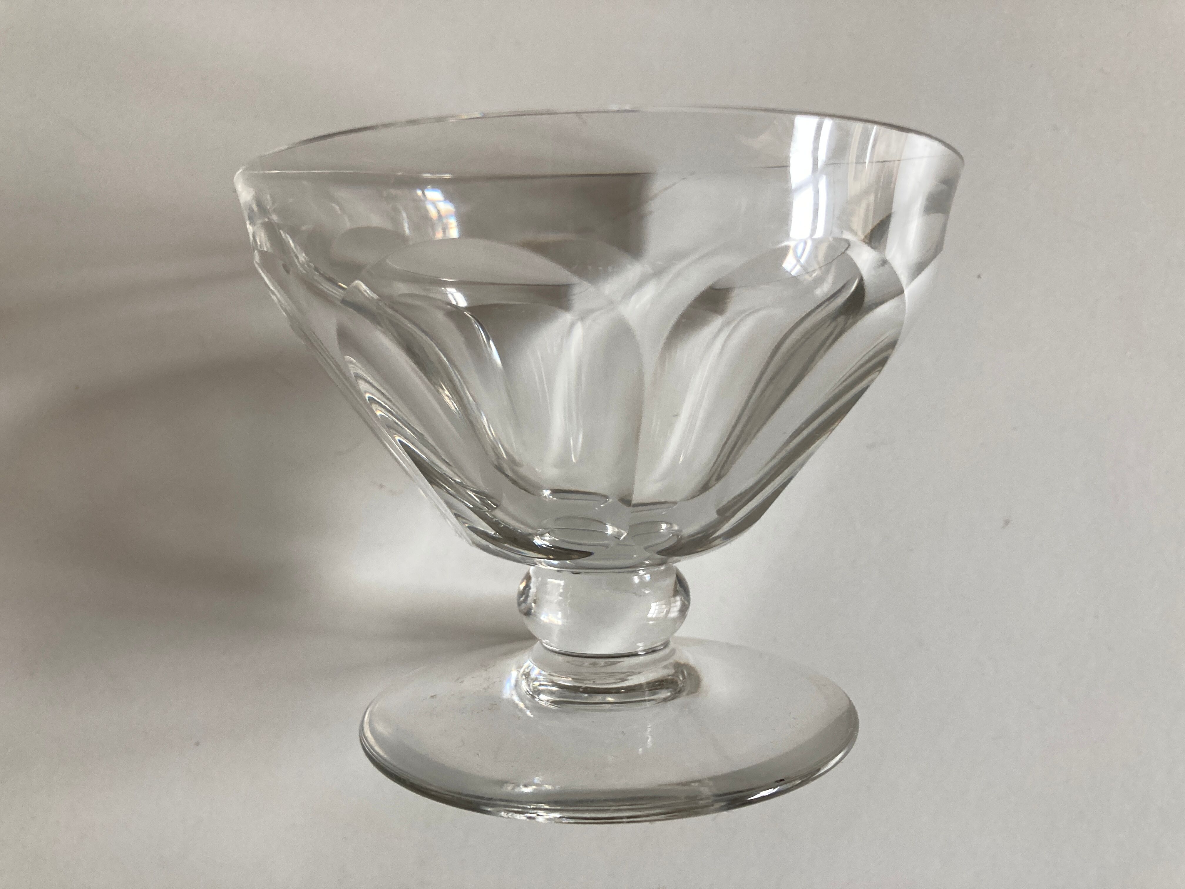 Set of 3 champagne glasses Harcourt Talleyrand crystal Baccarat