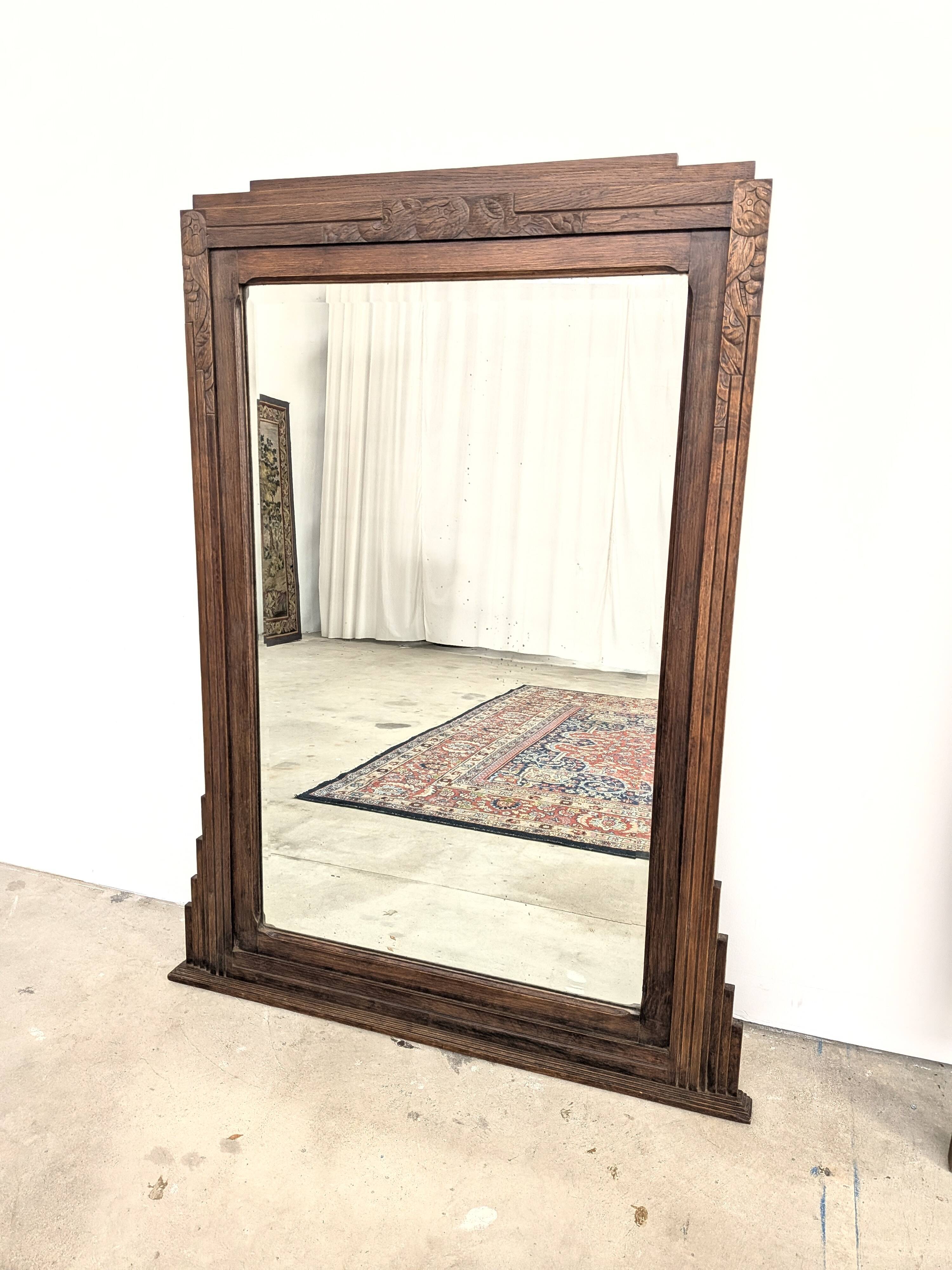 Antique Art Deco trumeau mirror